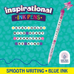 Beaded Inspirational Ink Pen with Charm - 24 Pieces Per Retail Ready Display 25489 WHOLESALE