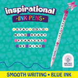 Beaded Inspirational Ink Pen with Charm - 24 Pieces Per Retail Ready Display 25489 WHOLESALE
