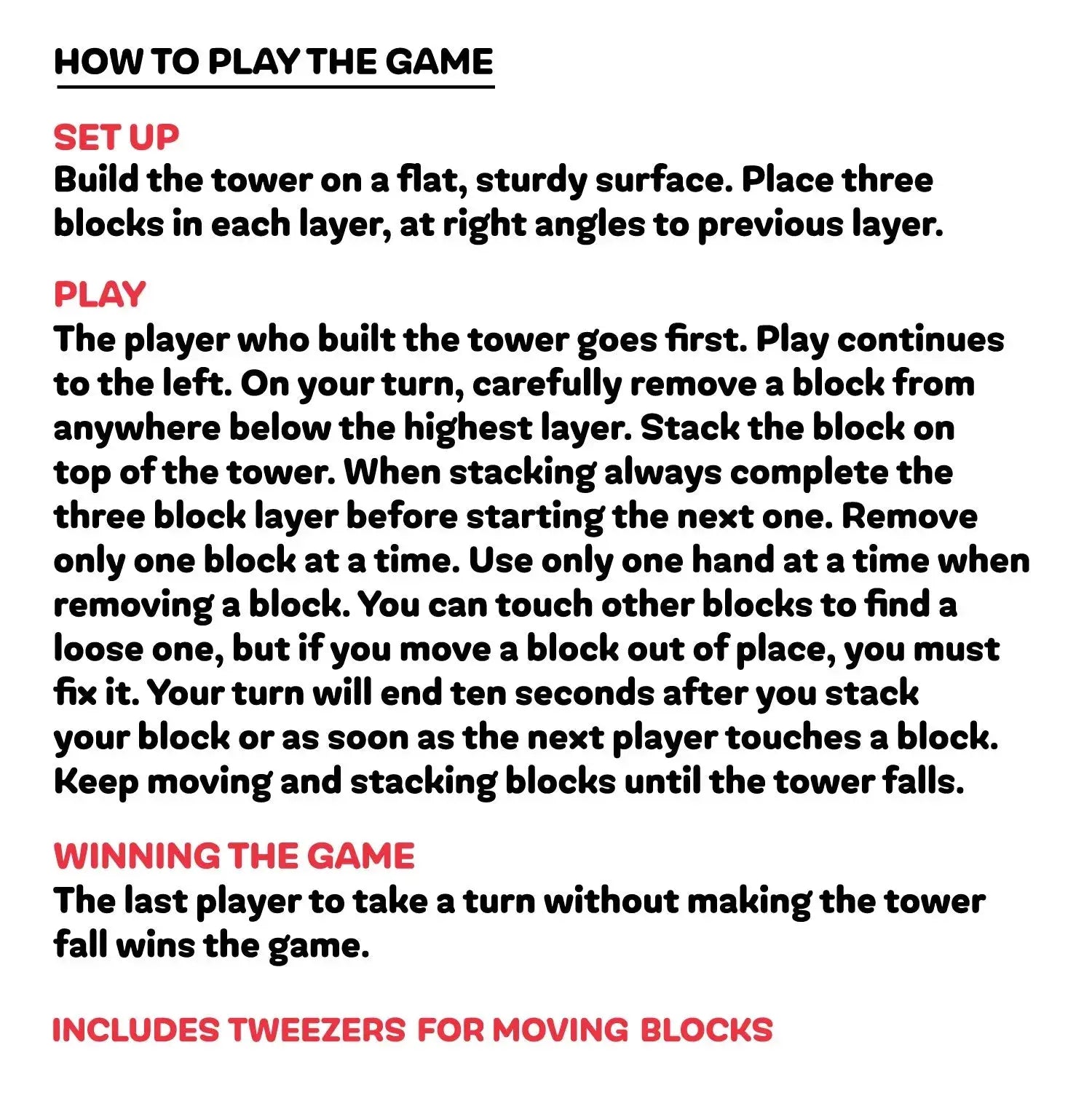 Classic Mini Tumble Tower Wooden Game - 6 Pieces Per Display 25491 KIPP BROTHERS