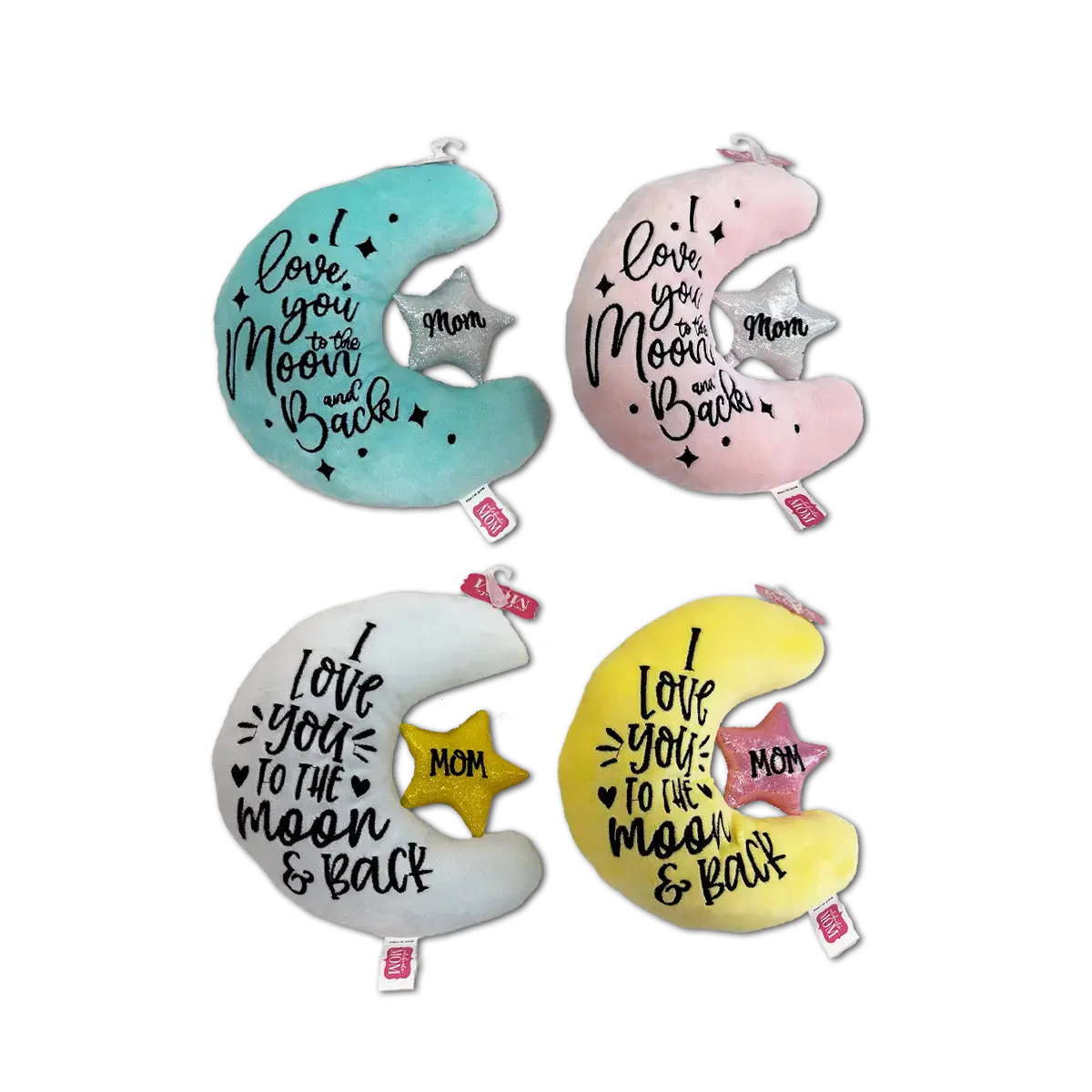 Mother's Day Moon Plush - Store Surplus No Display - 4 Pieces Per Pack 25548L STORE SURPLUS