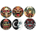 Metal 4 Piece Grinder with Printed Top - 6 Pieces Per Retail Ready Display 25551 - NOVELTY INC WHOLESALE