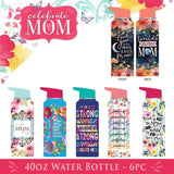 Mother's Day 40oz Water Bottle - Store Surplus No Display - 6 Pieces Per Pack 25581L STORE SURPLUS