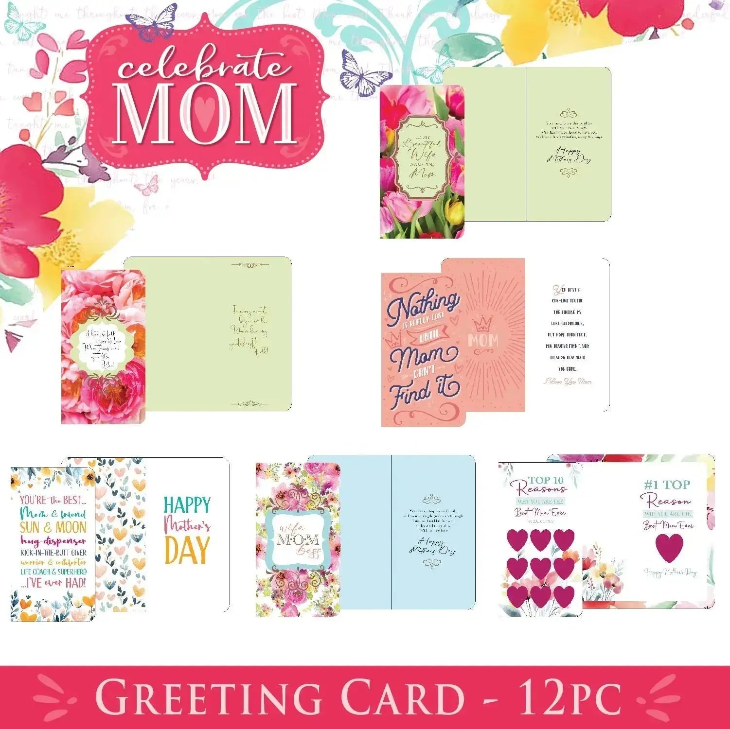 Mother's Day Celebrate Mom Assortment Floor Display - 65 Pieces Per Retail Ready Floor Display 88581 KIPP BROTHERS
