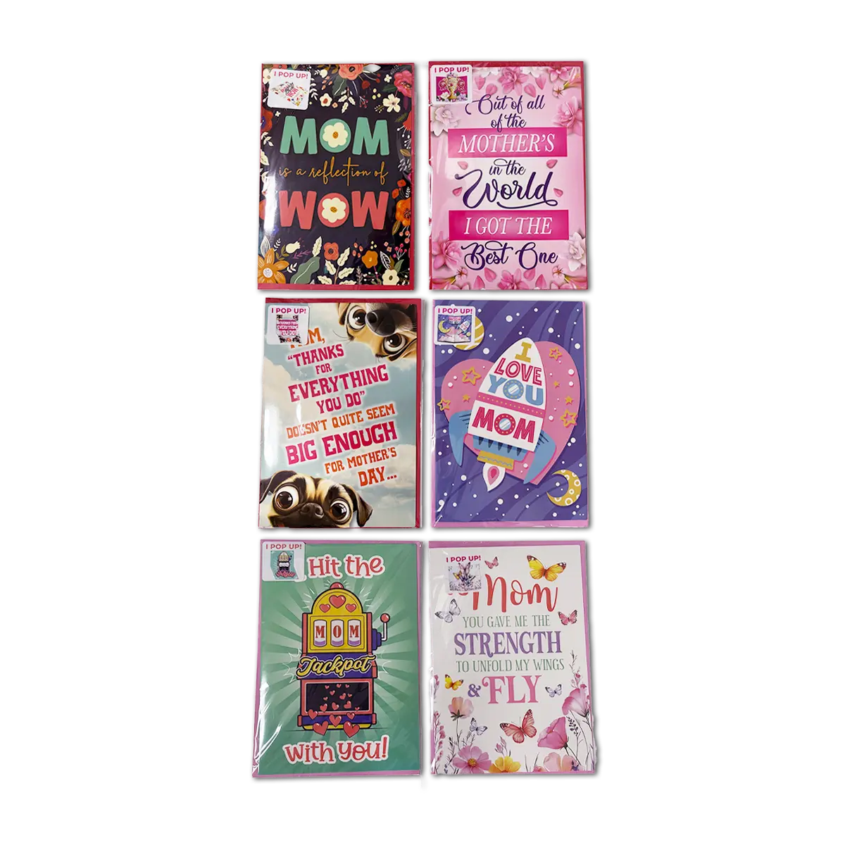 Mother's Day Celebrate Mom Assortment Floor Display - 65 Pieces Per Retail Ready Floor Display 88581 WHOLESALE