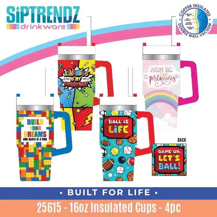 Insulated Drinkware Assortment Floor Display - 26 Pieces Per Retail Ready Display 88582 - NOVELTY INC WHOLESALE