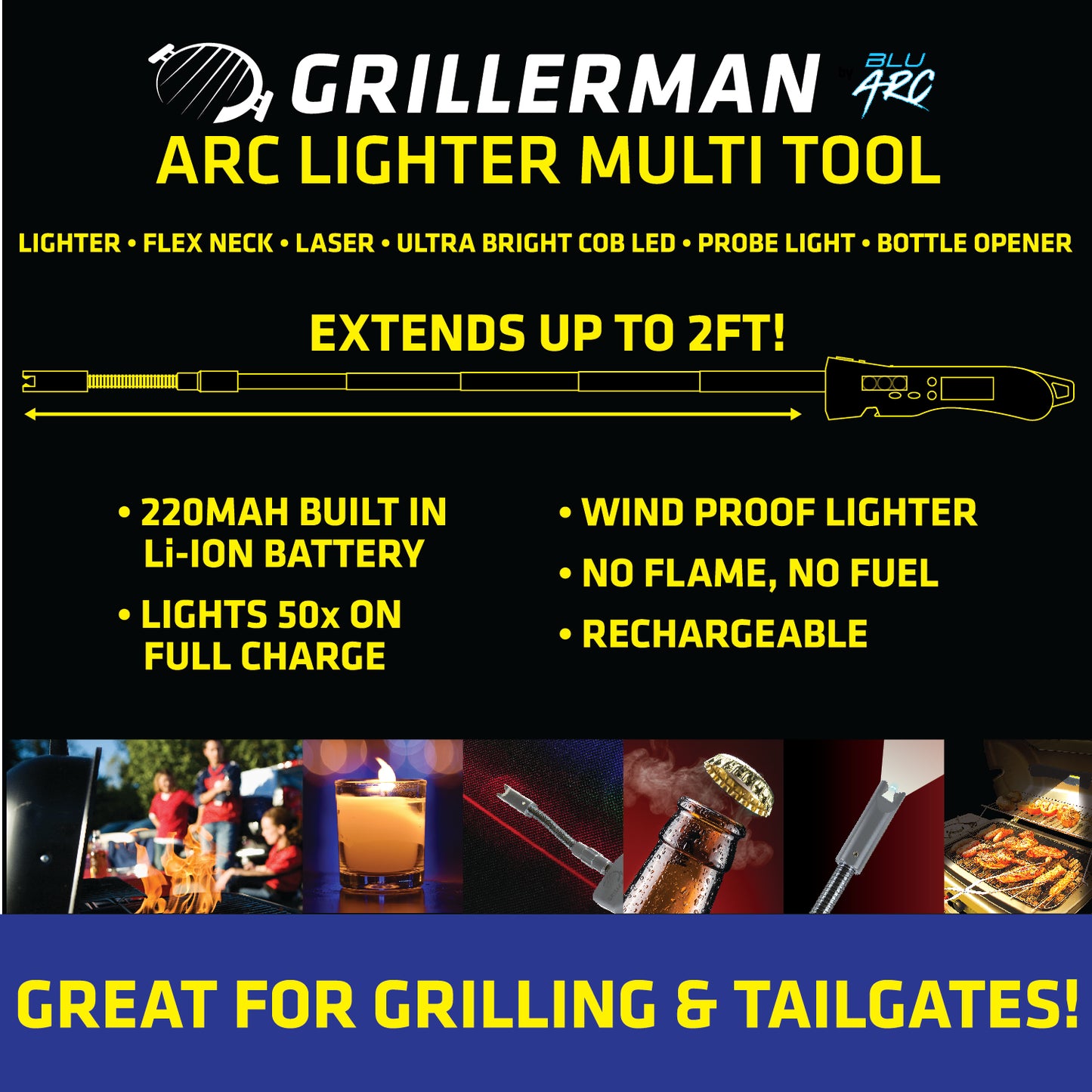 ITEM NUMBER 025631L ARC GRILL LIGHTER - STORE SURPLUS NO DISPLAY 24 PIECES PER PACK