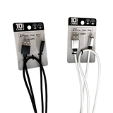 10FT Braided Sync and Charge Cable Assortment Floor Display - 24 Pieces Per Retail Ready Display 88585 WHOLESALE