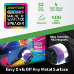 Magnetic Wireless Speaker Stand with LED Lights - 6 Pieces Per Retail Ready Display 25684 GADGET GEAR