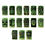 Glow in The Dark Flip Top Lighter - 15 Pieces Per Retail Ready Display 25743 WHOLESALE