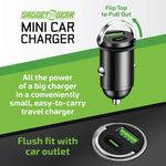 Mini Car Charger DC Dual Port USB / USB-C 20 Watts - 6 Pieces Per Retail Ready Display 25751 GADGET GEAR