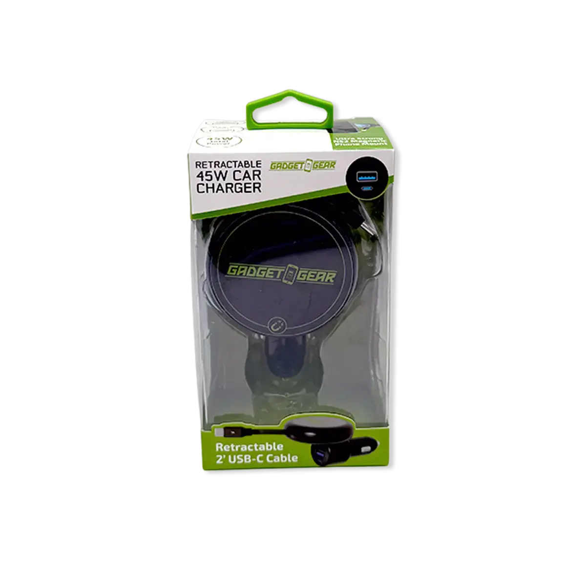 Car Charger MagSafe Retractable USB-A / USB-C Adapter 45W - Store Surplus No Display - 6 Pieces Per Pack 25757L STORE SURPLUS