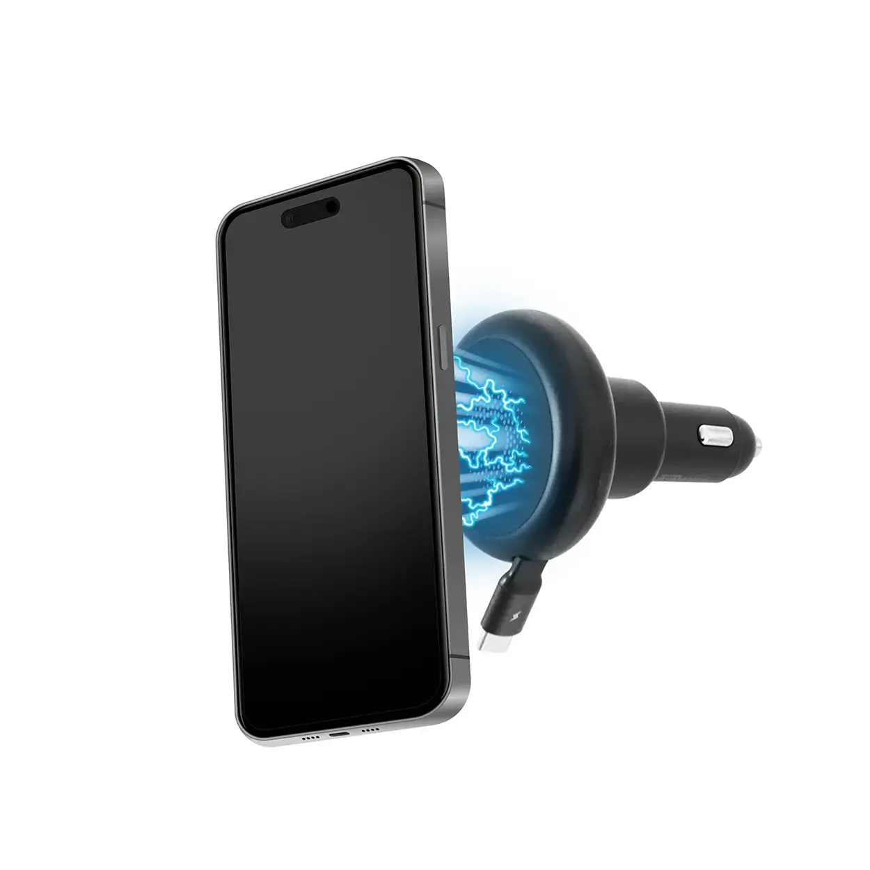 Car Charger MagSafe Retractable USB-A / USB-C Adapter 45W - 6 Pieces Per Retail Ready Display 25757 GADGET GEAR