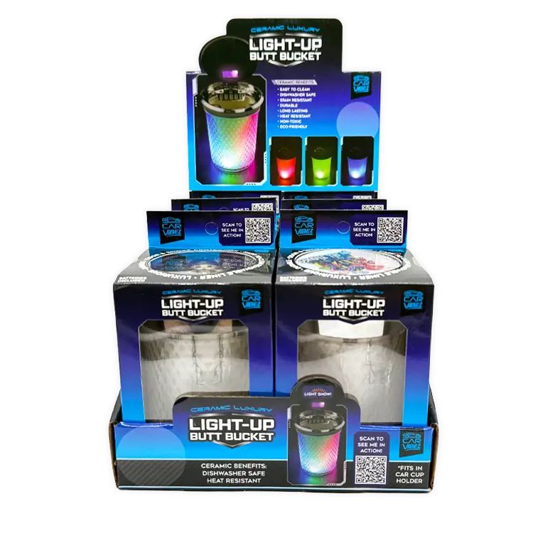 Ceramic Light Up Butt Bucket - 6 Per Retail Ready Display 25774 CAR VIBEZ