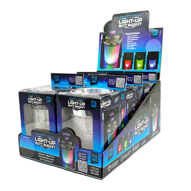 Ceramic Light Up Butt Bucket - 6 Per Retail Ready Display 25774 CAR VIBEZ