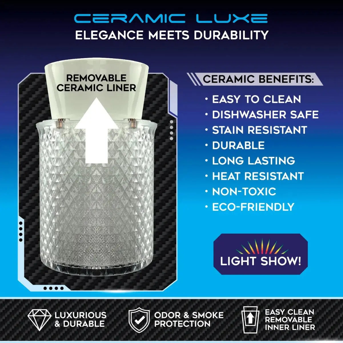 Ceramic Light Up Butt Bucket - 6 Per Retail Ready Display CAR VIBEZ