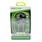 C to C Glow-in-Dark Cable - Store Surplus No Display - 2 Pieces Per Pack 25791L STORE SURPLUS
