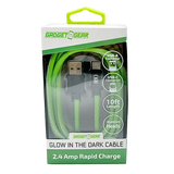 C to C Glow-in-Dark Cable - Store Surplus No Display - 2 Pieces Per Pack 25791L STORE SURPLUS