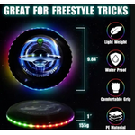 RGB Glow in the Dark Light-Up Flying Disc - 6 Pieces Per Display 25813 KIPP BROTHERS