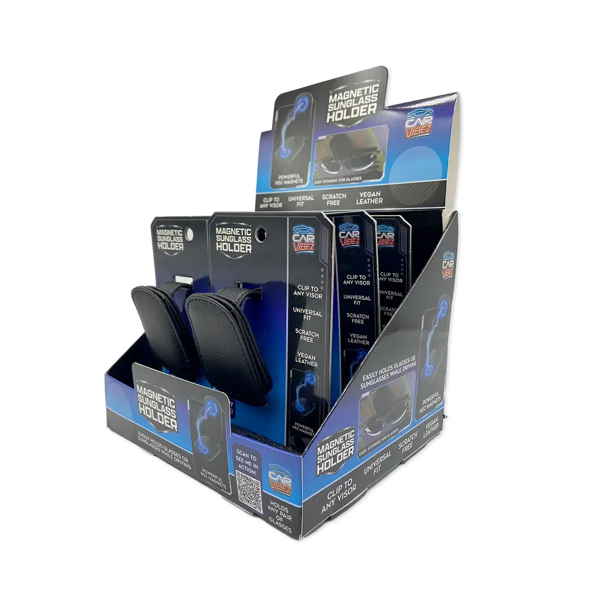 Magnetic Sunglasses Clip - 6 Pieces Per Retail Ready Display 25832 CAR VIBEZ