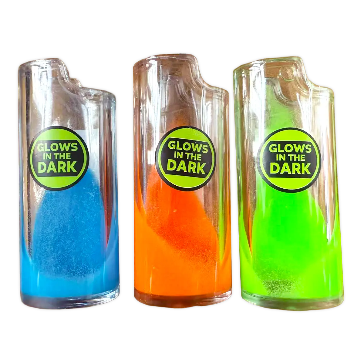 Glow-in-Dark Lighter Case - Store Surplus No Display - 12 Pieces Per Pack 25834L STORE SURPLUS