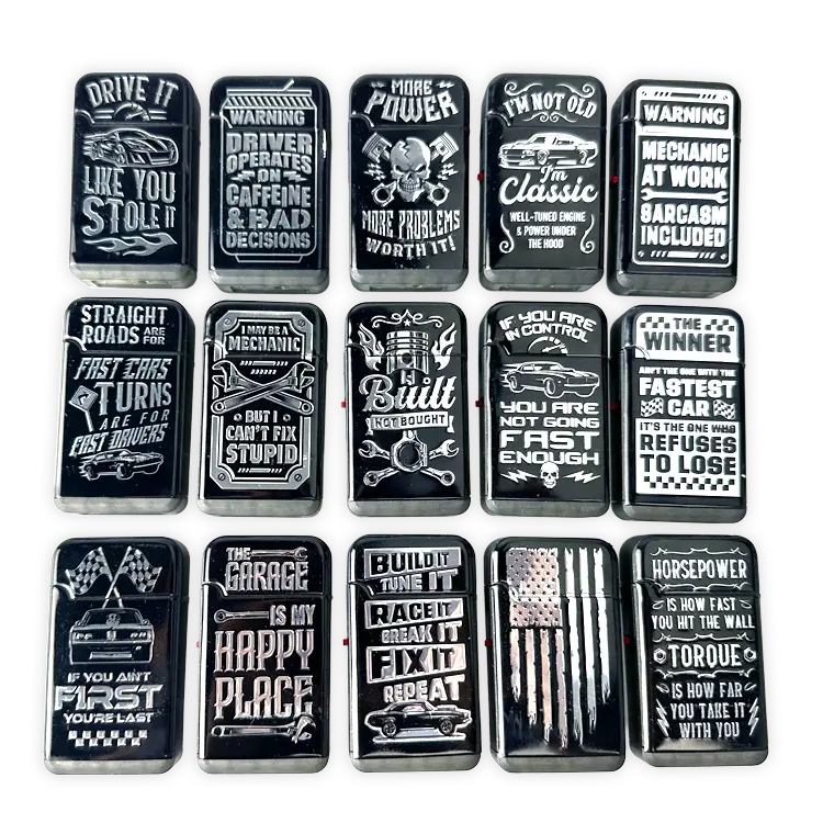 Big Bubba Dual Torch Foil Sticker Lighter - 15 Pieces Per Retail Ready Display 25837 WHOLESALE