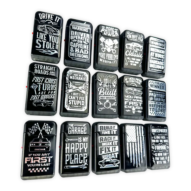 Big Bubba Dual Torch Foil Sticker Lighter - 15 Pieces Per Retail Ready Display 25837 WHOLESALE