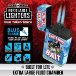 Patriotic Gearhead Dual Torch Lighter - 12 Pieces Per Retail Ready Display 25838 - NOVELTY INC WHOLESALE