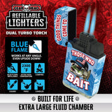 Patriotic Gearhead Dual Torch Lighter - 12 Pieces Per Retail Ready Display 25838 - NOVELTY INC WHOLESALE