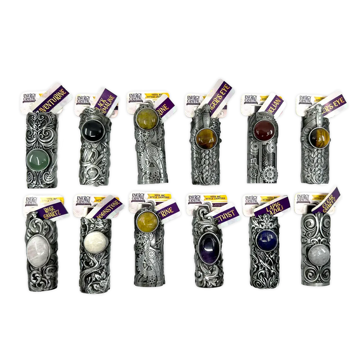 Metal Energy Stone Lighter Case - 12 Pieces Per Retail Ready Display 25847 SMOKEZILLA