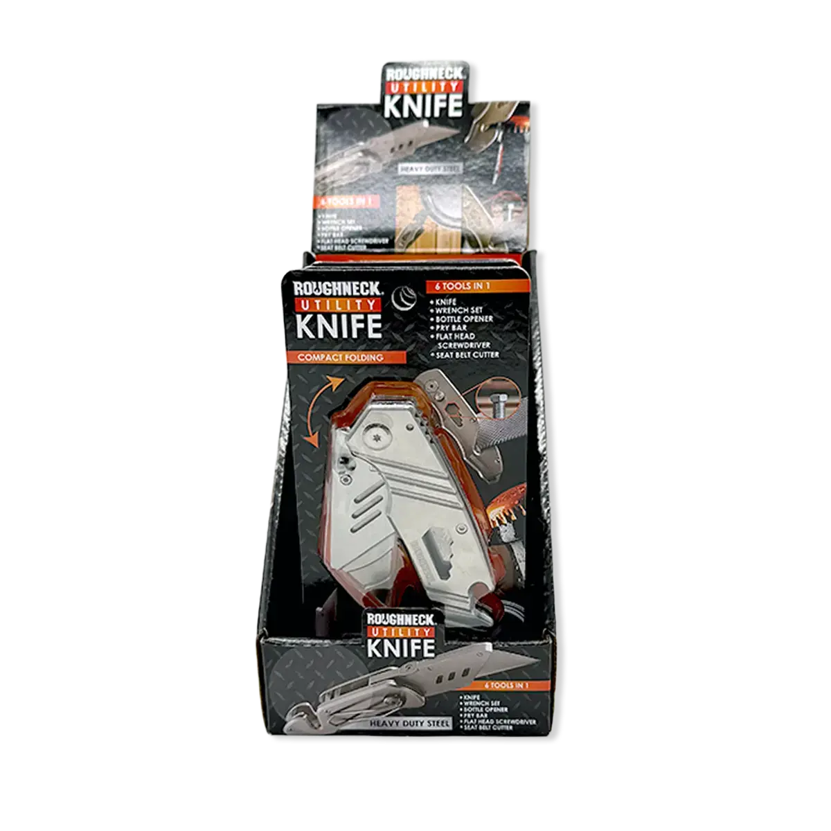 Box Cutter Knife Blade - 6 Pieces Per Retail Ready Display 25848 ROUGHNECK