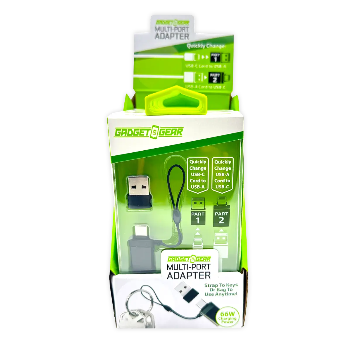 Multi-Port Keychain Adapter - 6 Pieces Per Retail Ready Display 25850 - NOVELTY INC WHOLESALE