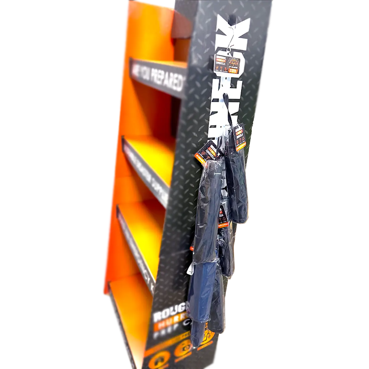 Compact Umbrella Merchandising Strip - 6 Pieces Per Retail Ready Display 25901 - NOVELTY INC WHOLESALE