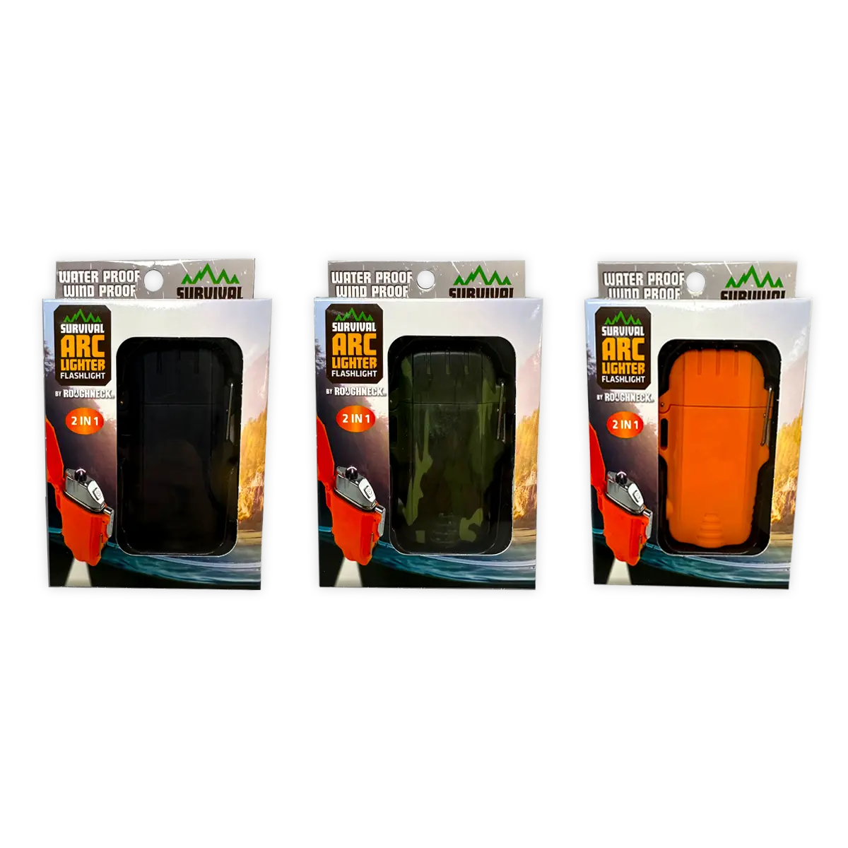 Electric Arc Lighter with LED Flashlight - 6 Pieces Per Retail Ready Display 25913 - NOVELTY INC WHOLESALE