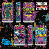 Zodiac Dual Torch Lighter- 12 Pieces Per Retail Ready Display 25915 SMOKEZILLA