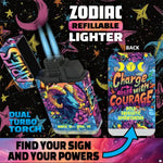 Zodiac Dual Torch Lighter- 12 Pieces Per Retail Ready Display 25915 SMOKEZILLA