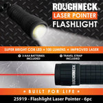 LED Laser Pointer Flashlight with Soft Touch Coating - Store Surplus No Display - 6 Pieces Per Pack 25919L STORE SURPLUS