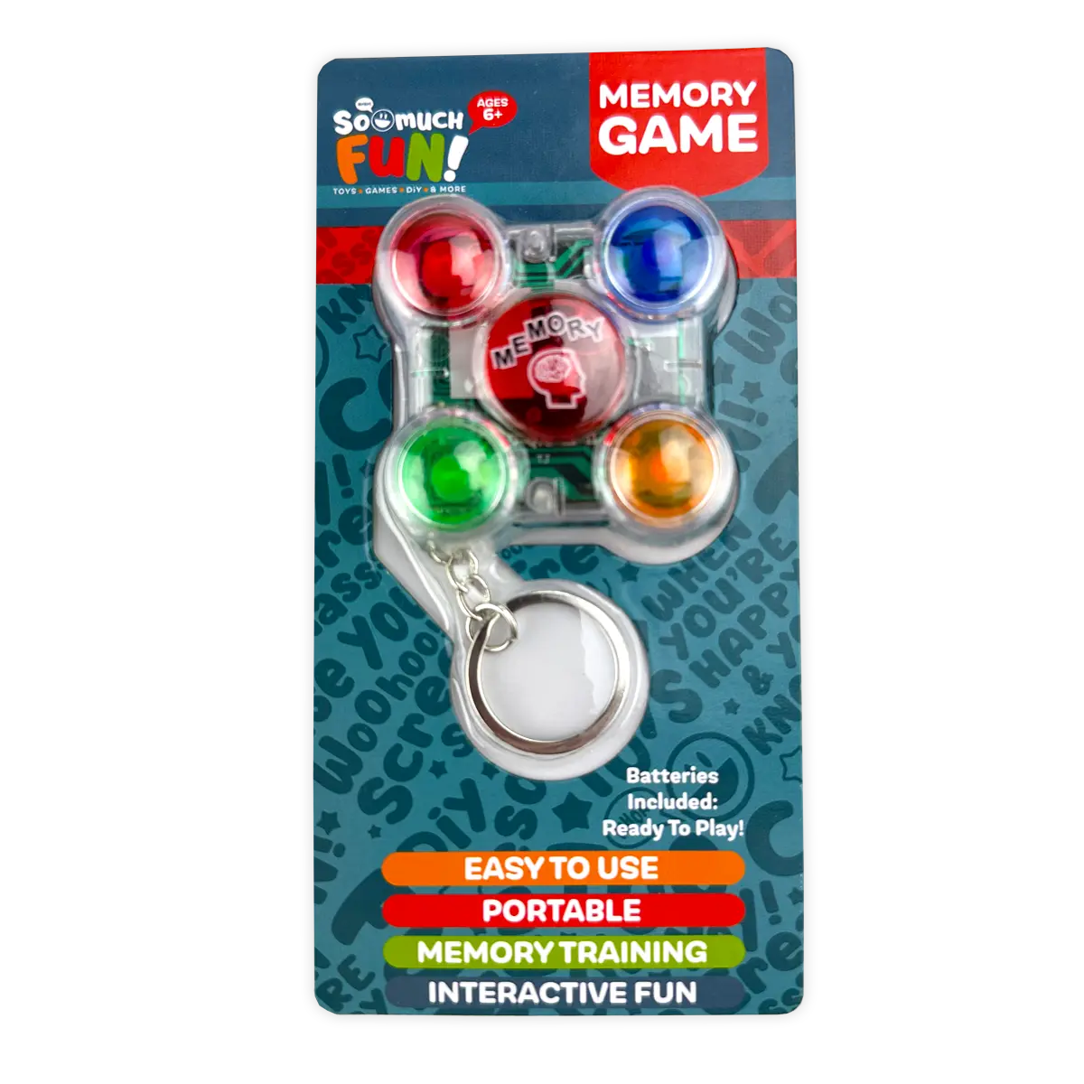 Memory Game Keychain - 6 Pieces Per Retail Ready Display 25936 KIPP BROTHERS