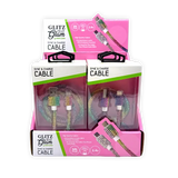 Glitz N Glam 3FT 2.4Amp Type-C Sync & Charge Cable - 6 Pieces Per Retail Ready Display 25948 WHOLESALE