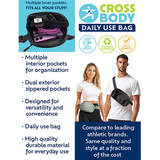 Crossbody Everyday Sling Bag - 4 Pieces Per Retail Ready Display 25976 NOVELTY INC