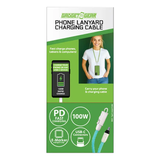 Phone Lanyard 100W Charging Cable - 6 Pieces Per Retail Ready Display 26041 GADGET GEAR