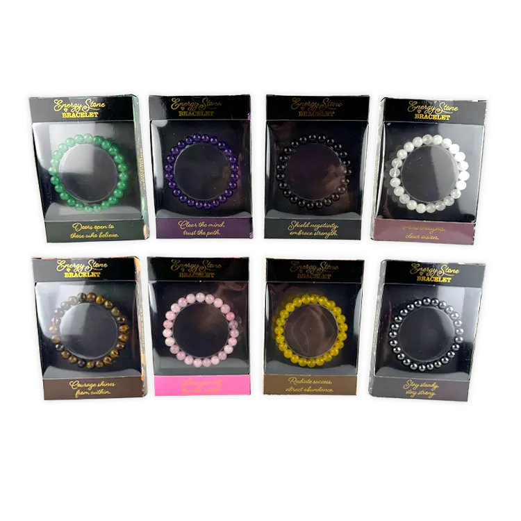 Energy Stone Bracelet - 12 Pieces Per Retail Ready Display 26042 NOVELTY INC