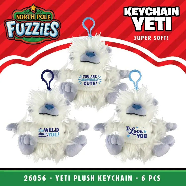 North Pole Fuzzies Yeti Gift Assortment Floor Display - 60 Pieces Per Retail Ready Display 88612 WHOLESALE