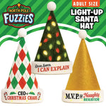 Light Up Christmas Santa Winter Hat with Merchandising Hang Strip - 6 Pieces Per Pack 26170 NOVELTY INC