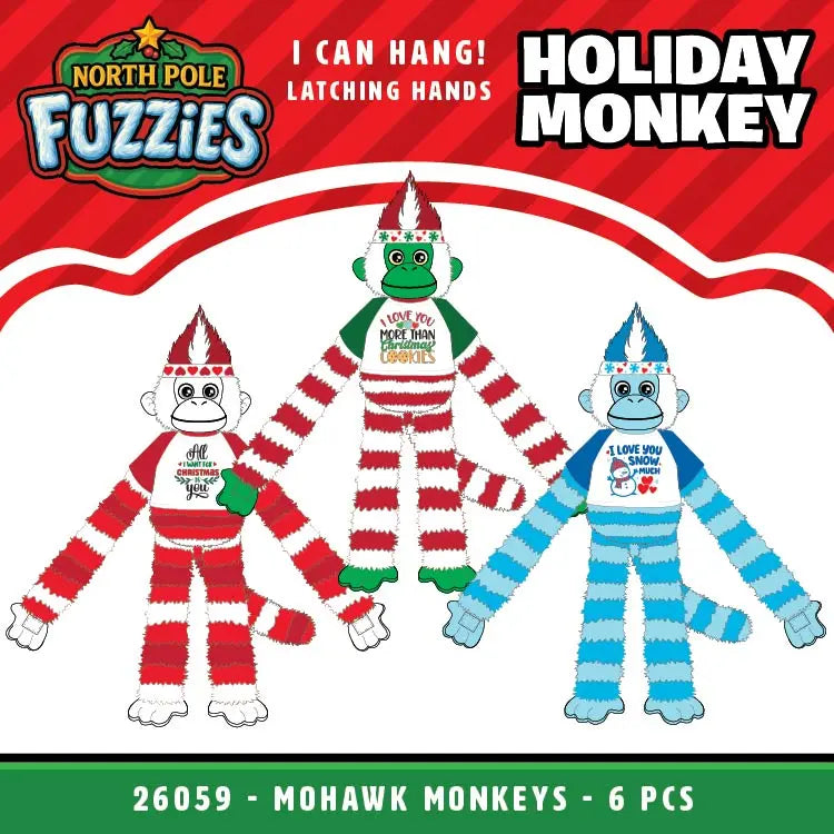 North Pole Fuzzies Yeti Gift Assortment Floor Display - 60 Pieces Per Retail Ready Display 88612 WHOLESALE