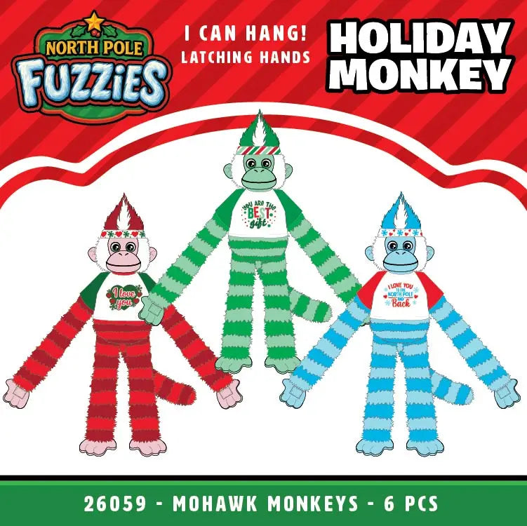North Pole Fuzzies Yeti Gift Assortment Floor Display - 60 Pieces Per Retail Ready Display 88612 WHOLESALE