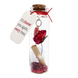 Rose with Message of Love in a Bottle - 12 Pieces Per Retail Ready Display 26083 NOVELTY INC