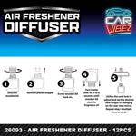 Air Freshener Diffuser - 12 Pieces Per Retail Ready Display 26093 CAR VIBEZ