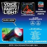 Voice Activated USB Party Light - 6 Pieces Per Retail Ready Display 26103 WHOLESALE