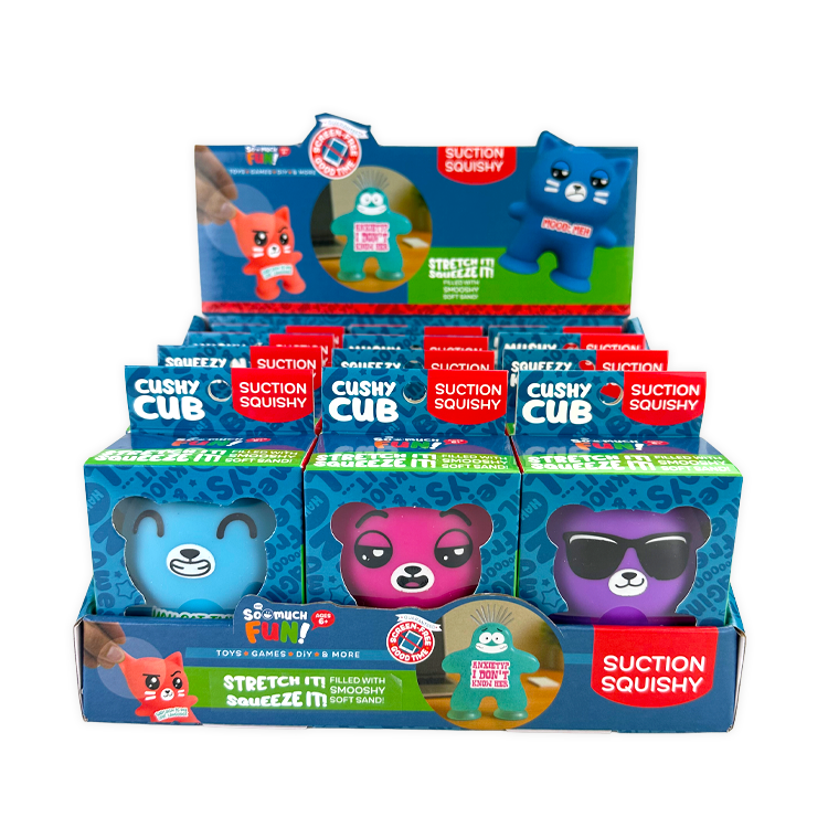 Emotional Support Suction Squishy - 12 Pieces Per Retail Ready Display 26106 WHOLESALE