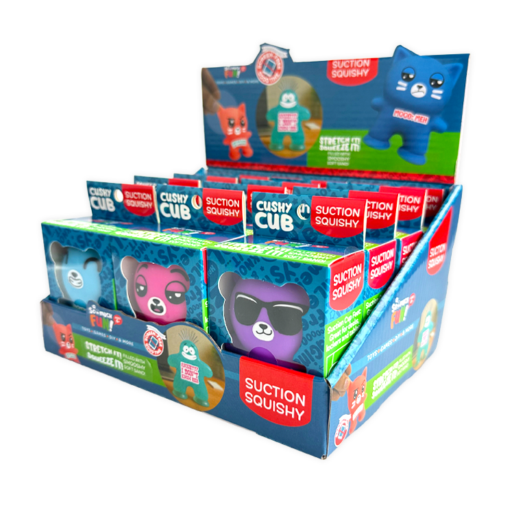 Emotional Support Suction Squishy - 12 Pieces Per Retail Ready Display 26106 WHOLESALE